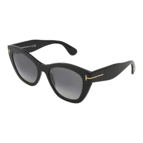 TOM FORD Ацетат Кошачий глаз Солнцезащитные очки Женские Черный