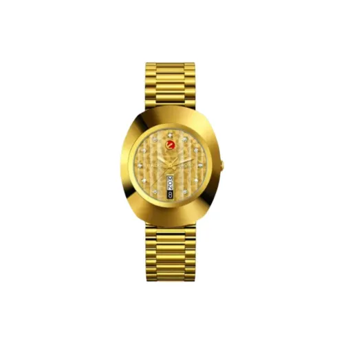 RADO Автоматический Механический Movement Женские Часы Diamond Star Founder Collection 35 мм Золотые