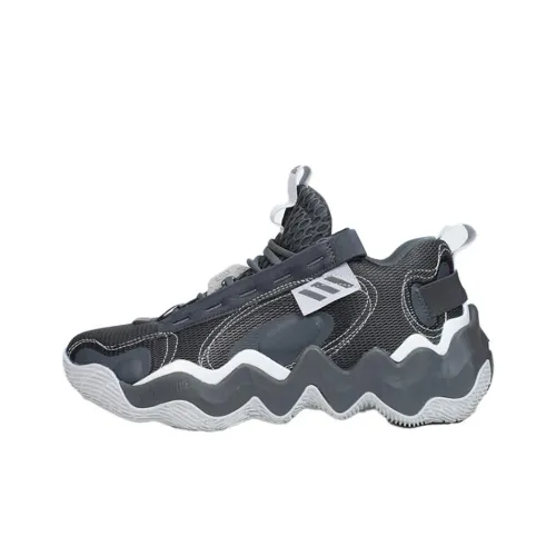 Adidas Slip-resistant Abrasion-resistant Low-top Basketball Shoes Men's Gray Адидас Противоскользящие Устойчивые к истиранию Низкие Баскетбольные Кроссовки Мужские Серые