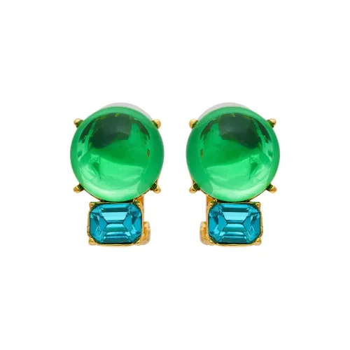 Серьги Kenneth Jay Lane с перидотом женские золотые светло-зеленые