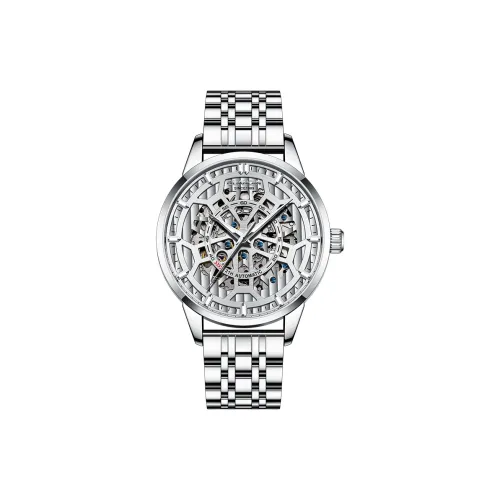 GUANQIN GJ16420 Автоматический механический механизм Часы Мужские Белый циферблат