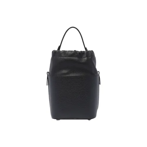 Maison Margiela 5AC Телячья кожа Ведрообразная сумка Сумка через плечо Сумка Маленькая Женская Черная