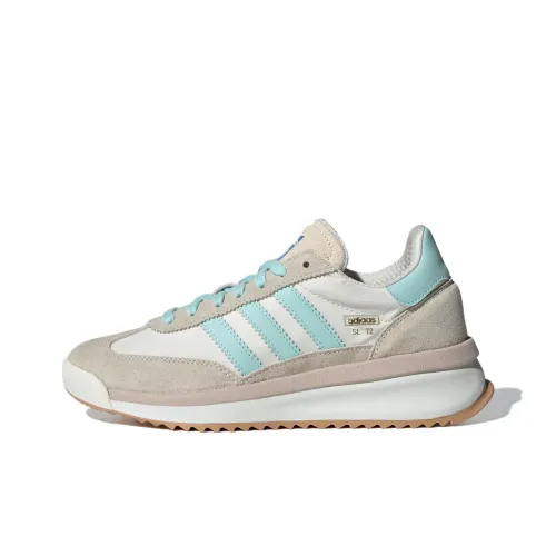 Adidas Originals SL 72 Противоскользящий Устойчивый к истиранию Низкий Топ Casual Женский Бежевый Синий