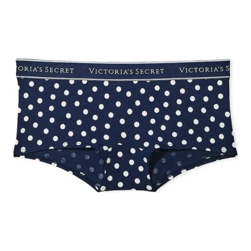 Victoria's Secret 1 упаковка Noir Темно-синий Синий Dots/Морской синий Женские боксер-шорты