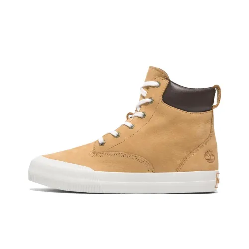 Timberland Skyla Bay Slip-resistant Abrasion-resistant High Top Casual Shoes Women's Wheat