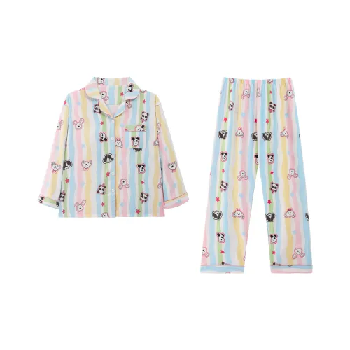 WANANNI Пижамный комплект женский розовый синий