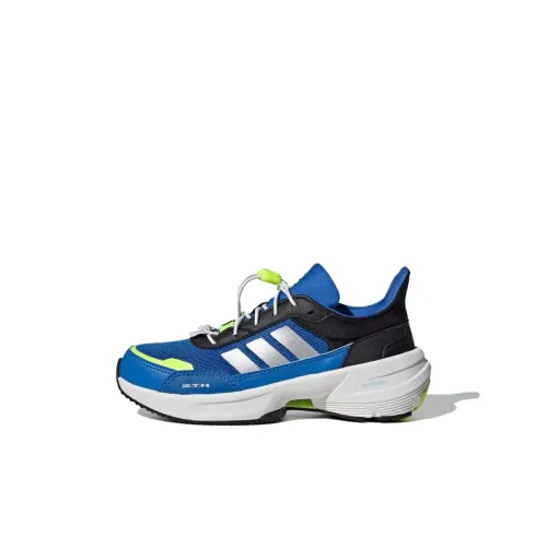 Adidas Slip-resistant Abrasion-resistant Low Top Kids Lifestyle Shoes Blue Silver Kids Adidas Противоскользящие Аbrasion-resistant Низкие Кеды для Детей Lifestyle Shoes Синий Серебряный Детский
