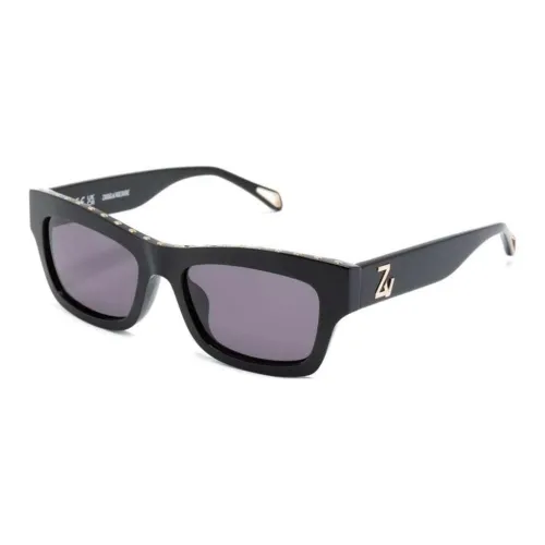 Zadig Voltaire Ацетатные квадратные солнцезащитные очки женские черные