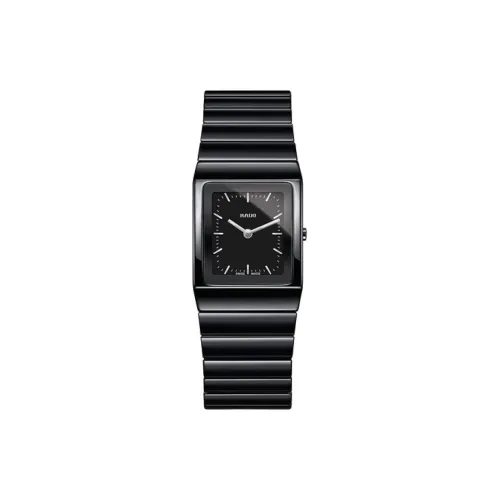 RADO Complete Ceramic Collection Кварцевый механизм Женские часы 22,9*31,7 мм Черный циферблат Керамика Корпус Керамика Ремешок