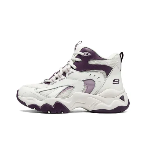 Skechers DLITES MID Топ Повседневный Беговые кроссовки Женские Белый Фиолетовый