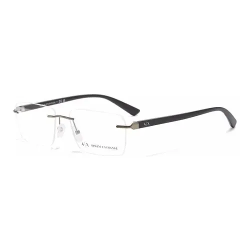 EMPORIO ARMANI Литье под давлением Металл Прямоугольные Оправы для очков Мужской Черный