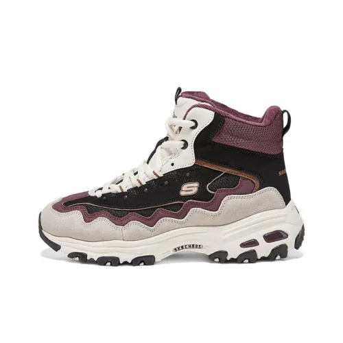 Skechers DLITES Высокий Топ Casual Женский Черный Фиолетовый