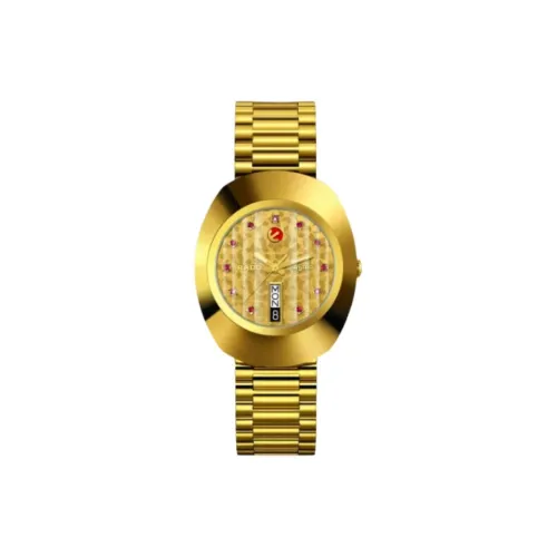 RADO Inaugural Series Автоматический Механический Механизм Женские Часы 35 мм Золотой Циферблат