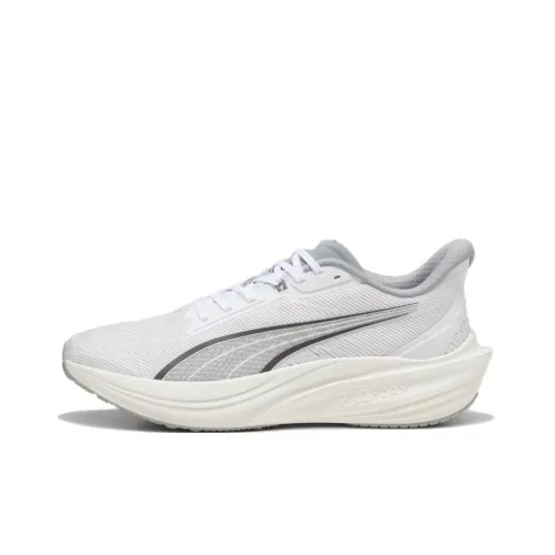 PUMA Darter Pro Slip-Resistant Abrasion-Resistant Низкий Топ Беговые кроссовки Унисекс Белый Серый