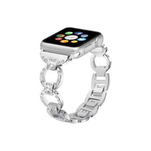 Akkerds Watch Полоска Apple Совместимость Металл Инкрустированный Ромб Материал