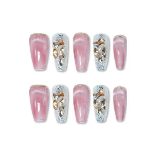 T Z Luxe Handmade Nail Polish Star Ring с Метеорит And STARLET Бриллианты Прямоугольный Средний LADDER