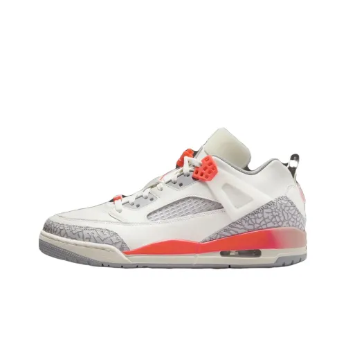 PSG x Jordan Spizike Slip Резистентный к истиранию Низкий топ Винтажные баскетбольные кроссовки Унисекс Айвори Белый