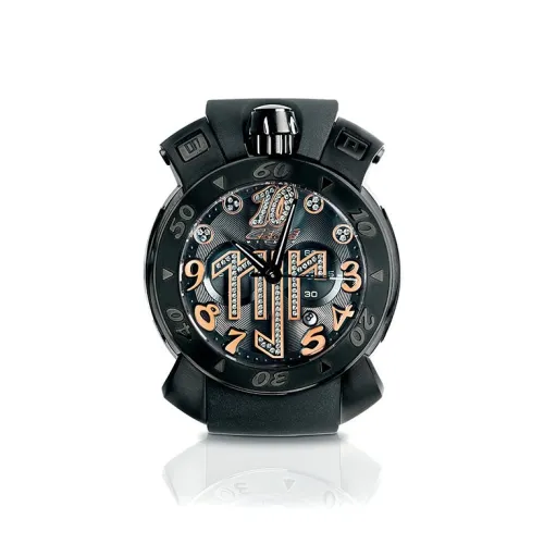 GAGA Neymar Наручные часы Кварцевый механизм Силиконовый ремешок 48 мм Черный циферблат Мужские часы