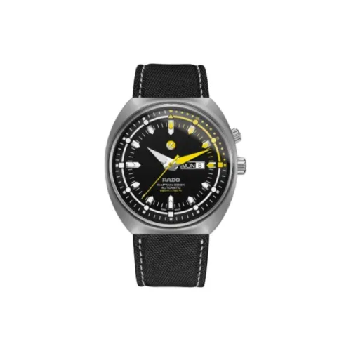 RADO Автоматический Механический Механизм Мужские Часы Captain Cook Collection 46,8 мм Черные