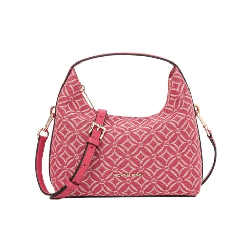 MICHAEL KORS Жаккардовая ткань Через плечо Одно плечо Сумка Маленькая Женская Светлая Ягодная Розовая