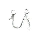 Кисточка, крест, ухо, шипы + нижняя заколка на серьги