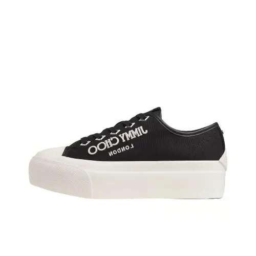 Jimmy Choo Low Top Canvas Shoes Black Women's