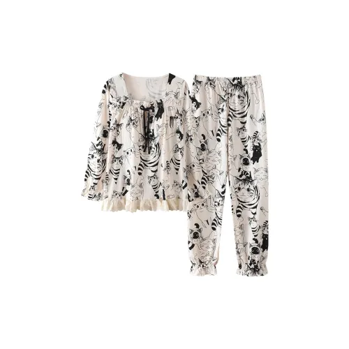 Mulong Family Пижамный комплект Женский Абрикос