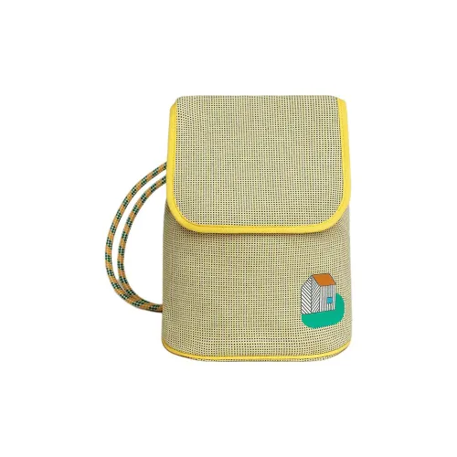 HERMES Холст Рюкзак Женские Лимон Зеленый