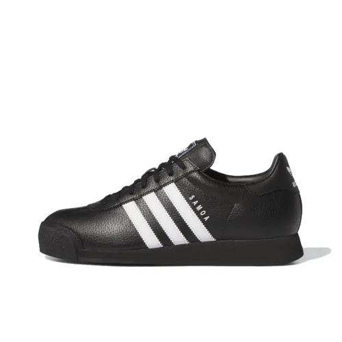 Adidas Originals Samoa Slip-Resistant Abrasion-Resistant Low-Top Skateboard Shoes Unisex Black White