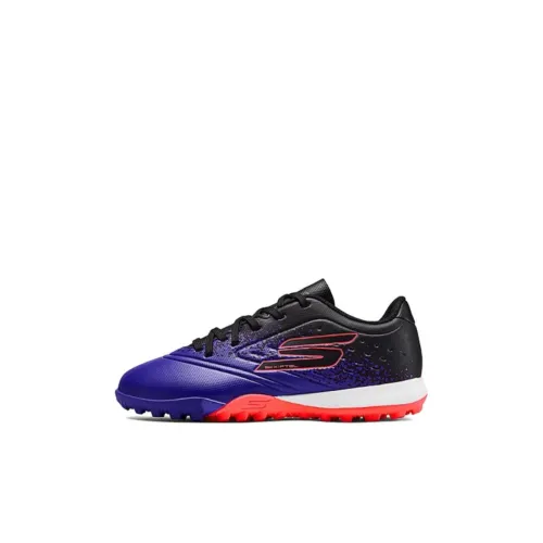 Skechers Kids GO Футбол Kids Slip-Resistant Abrasion-Resistant Low Top Детская футбольная обувь Фиолетово-черная Детская