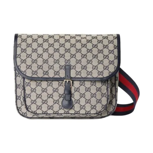 GUCCI GG Холст Курьерская Сумка Сумка через плечо Детская Бежевая