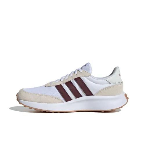 Adidas Run 70S Беговые кроссовки Низкий топ Белый/Темно-красный Фиолетовый/Нефритовый белый Мужской