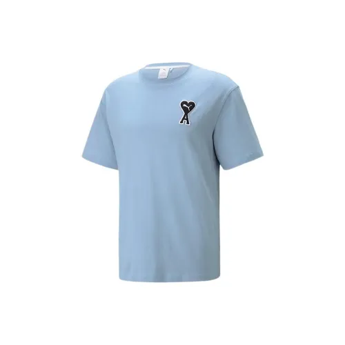 PUMA x AMIPARIS PUMA X Ami Co Branded Series T-Shirt Unisex Light Blue