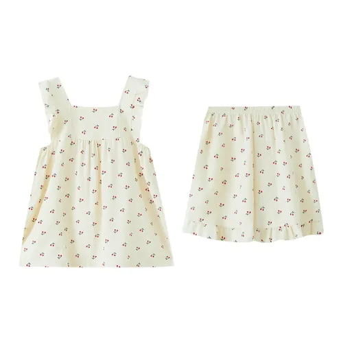 Сон Студенты Спальня Домашний Домашняя одежда Верхняя одежда Готовый Корейский стиль Милый Дизайн Женские Вишня