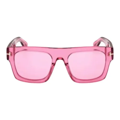 TOM FORD Ацетат Квадратные Солнцезащитные очки Унисекс Розовые