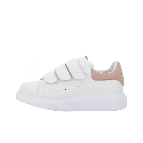Alexander McQueen OVERSIZE Низкий Топ Стильные Скейтбординги Женские Розовый Белый