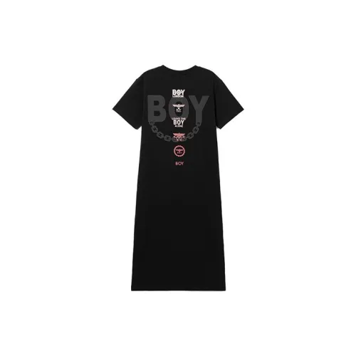 Boy London Короткий рукав Платье Женское Черное