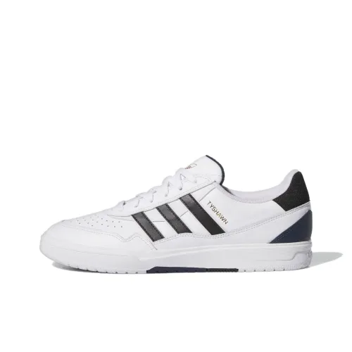 Adidas Originals Tyshawn Slip-Resistant Abrasion-Resistant Low-Top Skateboard Shoes Unisex White Black Adidas Originals Tyshawn Slip-Resistant Abrasion-Resistant Низкие Кроссовки для Скейтбординга Унисекс Белый Черный