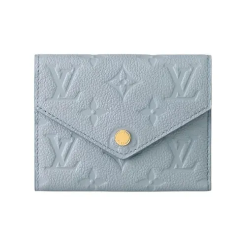 LOUIS VUITTON Victorine Кожа Victoria Монетница Кошелек Унисекс Синий