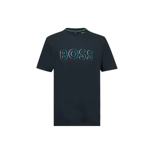 Hugo Boss SS23 Blue Men's T-Shirts Hugo Boss SS23 Синие Мужские Футболки