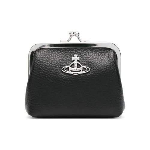 Vivienne Westwood Полиуретан Клатч Кошелек для монет Женские Черный