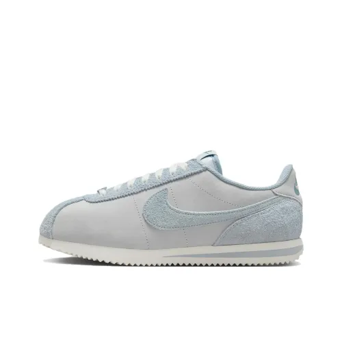 nike Cortez Slip-resistant Abrasion-resistant Low Top Casual Running Shoes Women's Gray Blue nike Cortez Slip-resistant Abrasion-resistant Низкий Топ Повседневные Беговые Кроссовки Женские Серый Синий