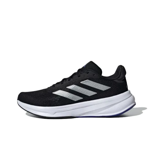 Adidas Response Super Slip-Resistant Abrasion-Resistant Low-Top Беговые кроссовки Женские Черный Серебряный