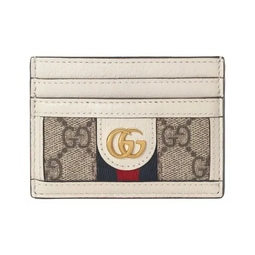 GUCCI Ophidia Холст и Кожа Картхолдер Картхолдер Женский Эбеновый Белый