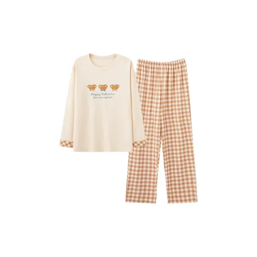 William Pajama Комплект Женский Абрикос