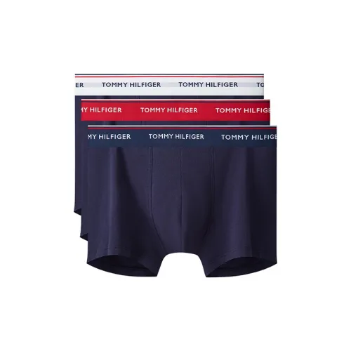 Tommy Hilfiger Белый/Красный/Темно-синий 904 Мужские Штаны с стрелкой