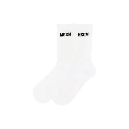 MSGM 1 Пачка Белые Мужские Носки до Икры MID