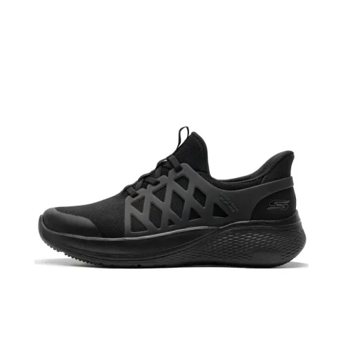 Skechers Slip Ins Устойчивые к истиранию Низкие Топы Casual Мужские Черные