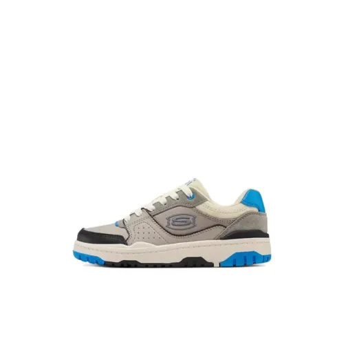 Skechers Kids BOYS Противоскользящие Устойчивые к истиранию Низкие Кеды для Детей Скейтбординг Серые Kids