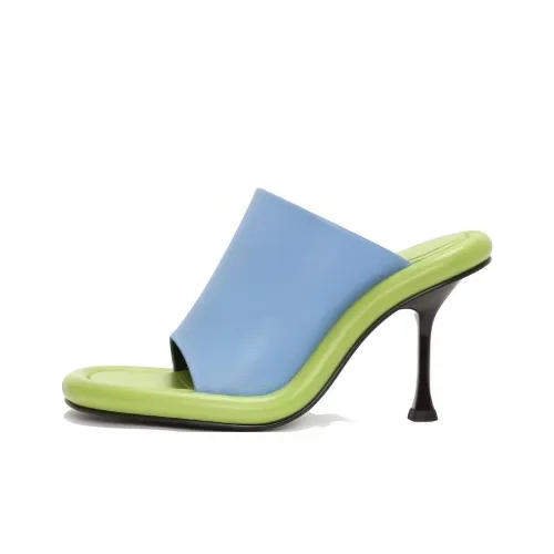 JW Anderson Bumper Tube Слипоны Женские Сине-зеленый